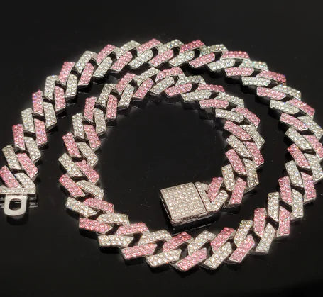 Iced Out Rhombus Prong Necklace - High Trend Coture