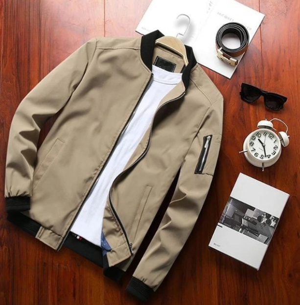Chaqueta Bomber para Hombre Ligera Estilo Aviador