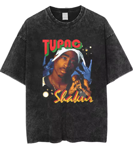 Camiseta Tupac Shakur Gráfica para Hombre