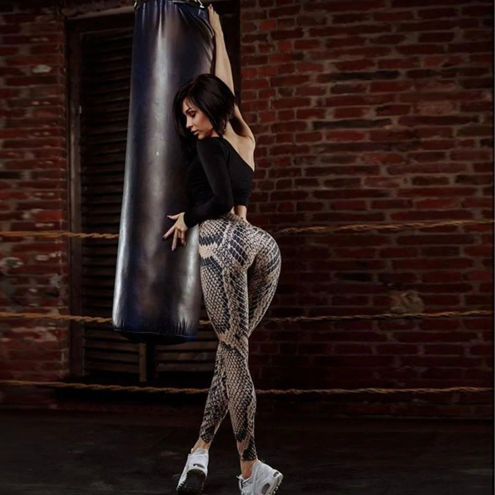 Leggings con Estampado de Serpiente Animal Print - High Trend Coture