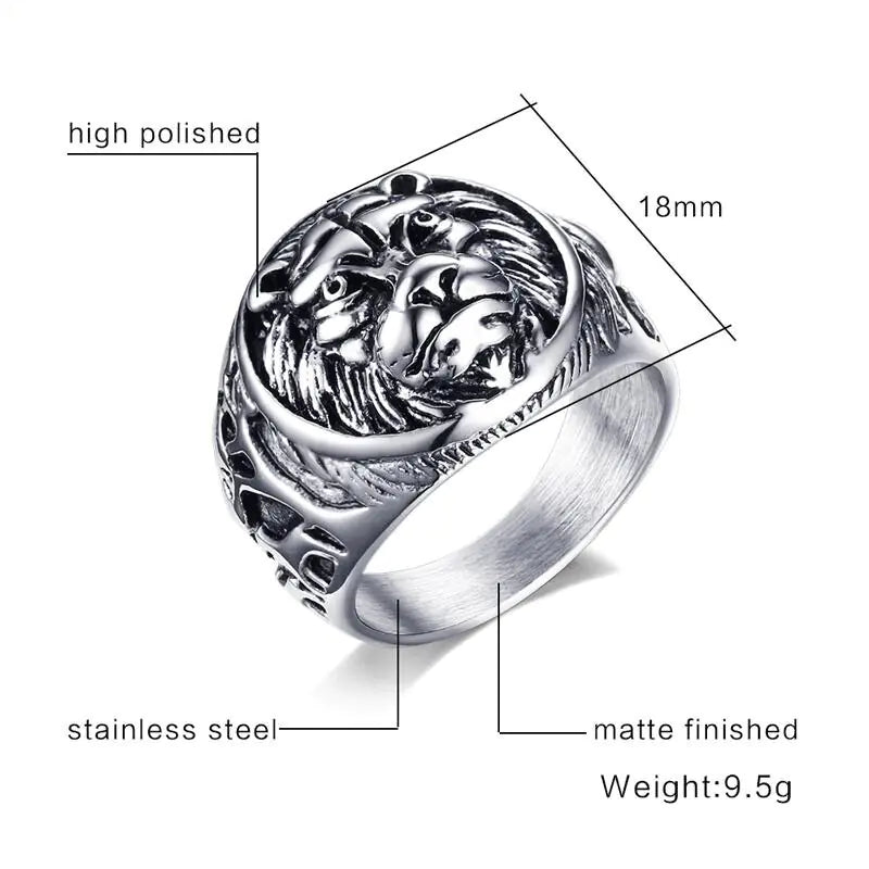 Lion Head Rings - High Trend Coture