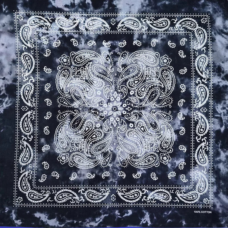 Bandana Cuadrada Algodón Tie Dye Paisley