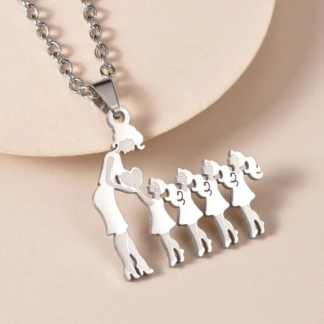 Family Silver Necklaces - High Trend Coture
