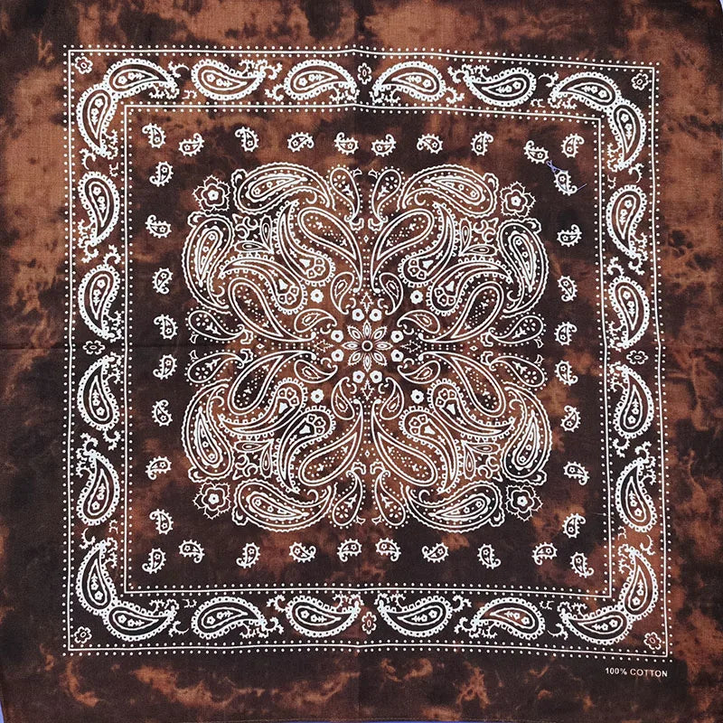 Bandana Cuadrada Algodón Tie Dye Paisley