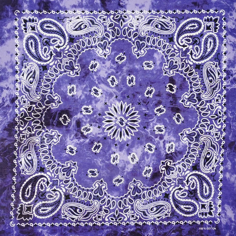 Bandana de Algodón 100% Estampado Paisley 55x55cm Unisex