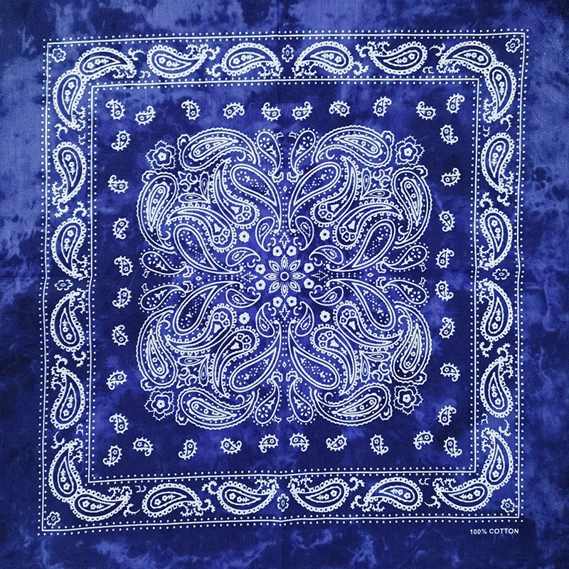 Bandana Cuadrada Algodón Tie Dye Paisley