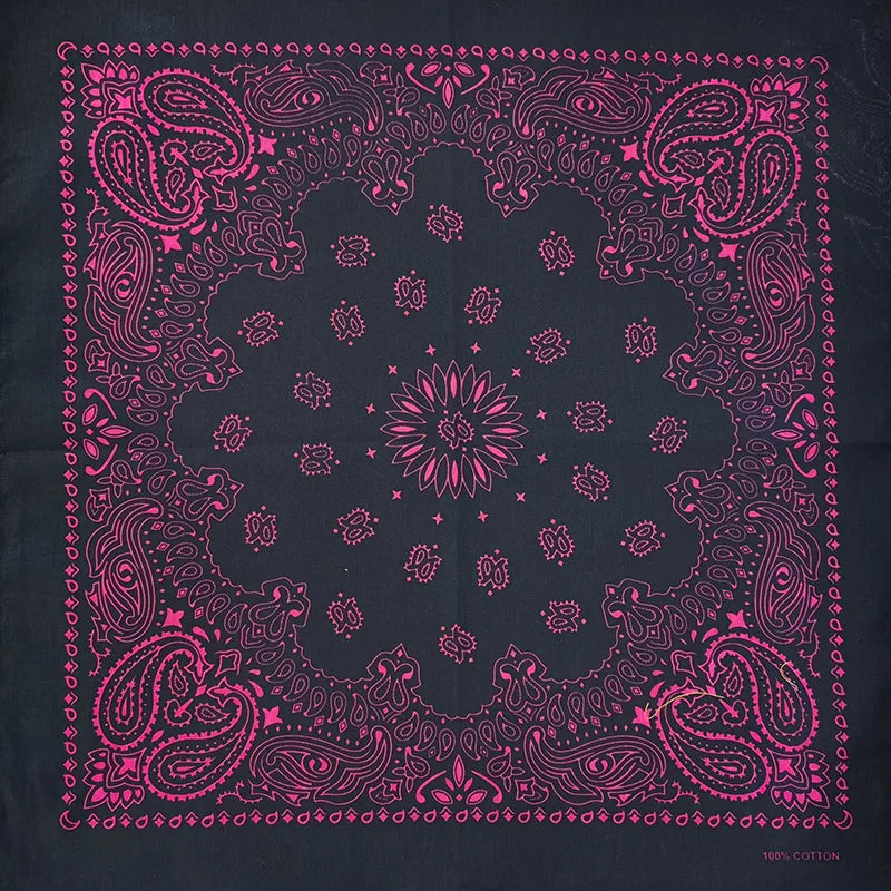 Bandana de Algodón 100% Estampado Paisley 55x55cm Unisex