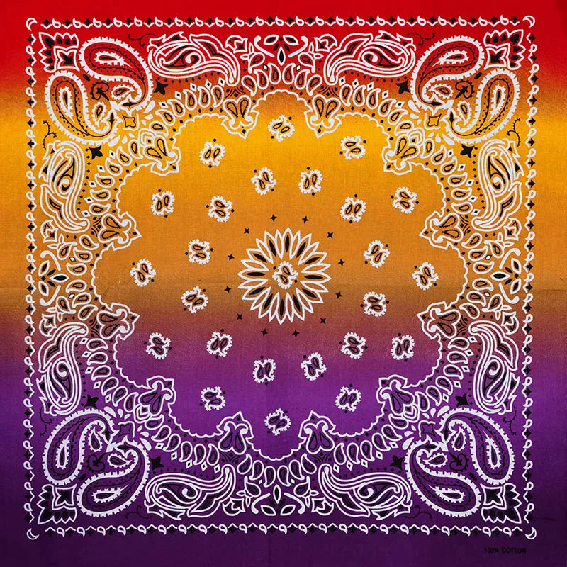Bandana de Algodón 100% Estampado Paisley 55x55cm Unisex