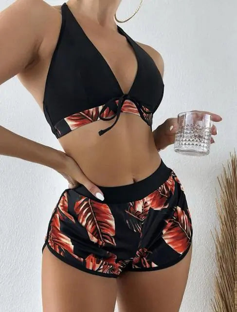 Bikini de Braguita Tipo Short de Cintura Alta - High Trend Coture