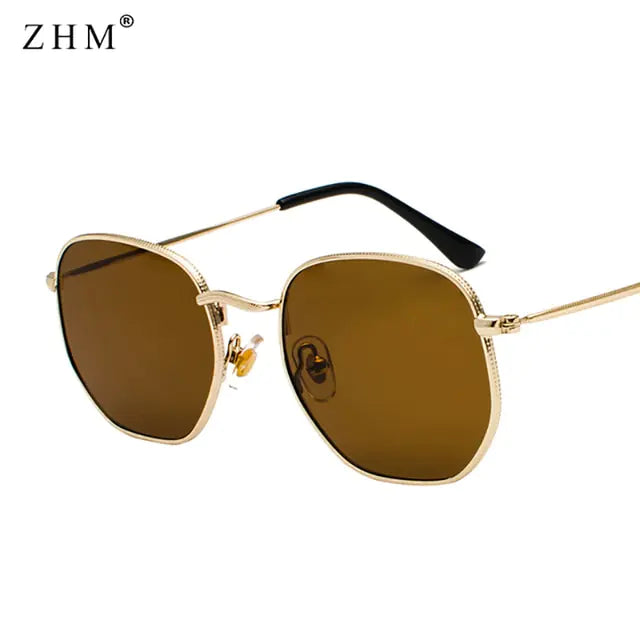 Metal Frame Pilot Mirror Sunglasses - High Trend Coture