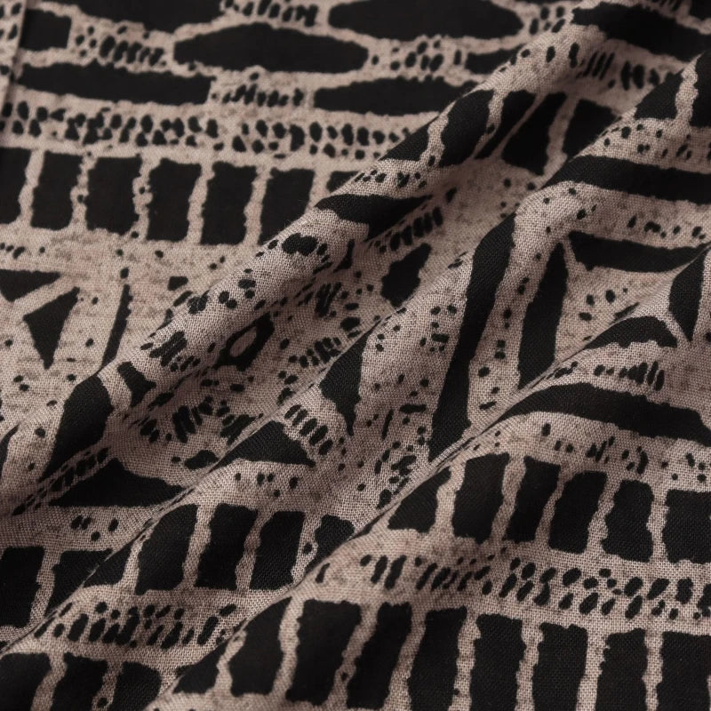 Camisa de Manga Corta para Hombre con Estampado Étnico de Algodón - High Trend Coture