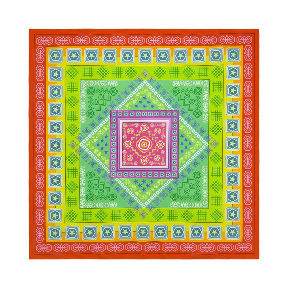 Bandana Cuadrada de Algodón con Estampado Hip Hop Skull Unisex