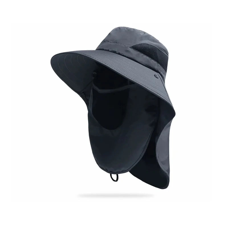 Sombrero Outdoor de Pesca para Hombre con Ala Ancha y Protección Solar UV