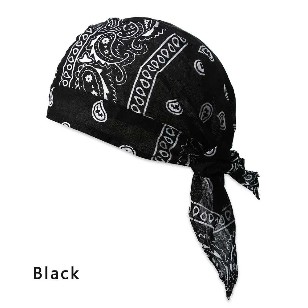 Pañuelo Bandana Tipo Pirata Unisex de Algodón Secado Rápido