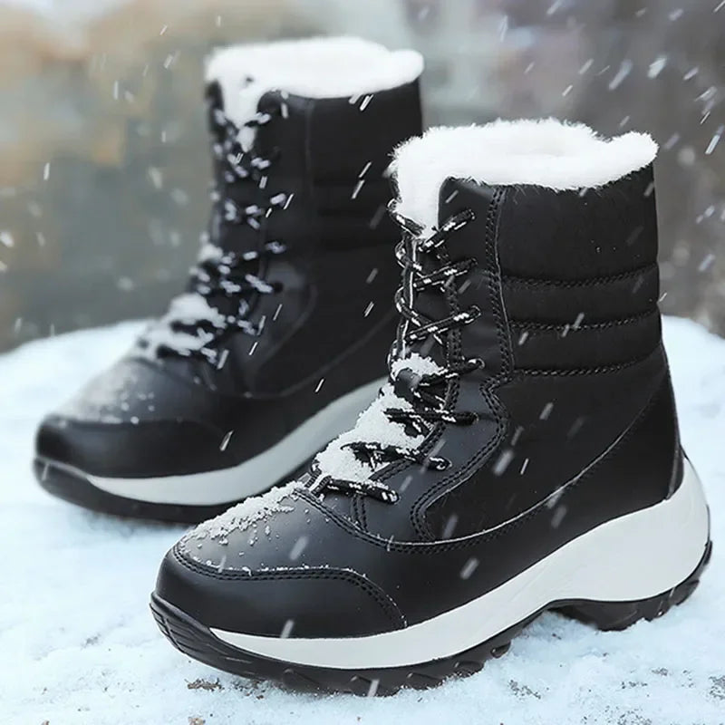 Botas de Invierno de Mujer con Forro Polar Impermeables para Nieve