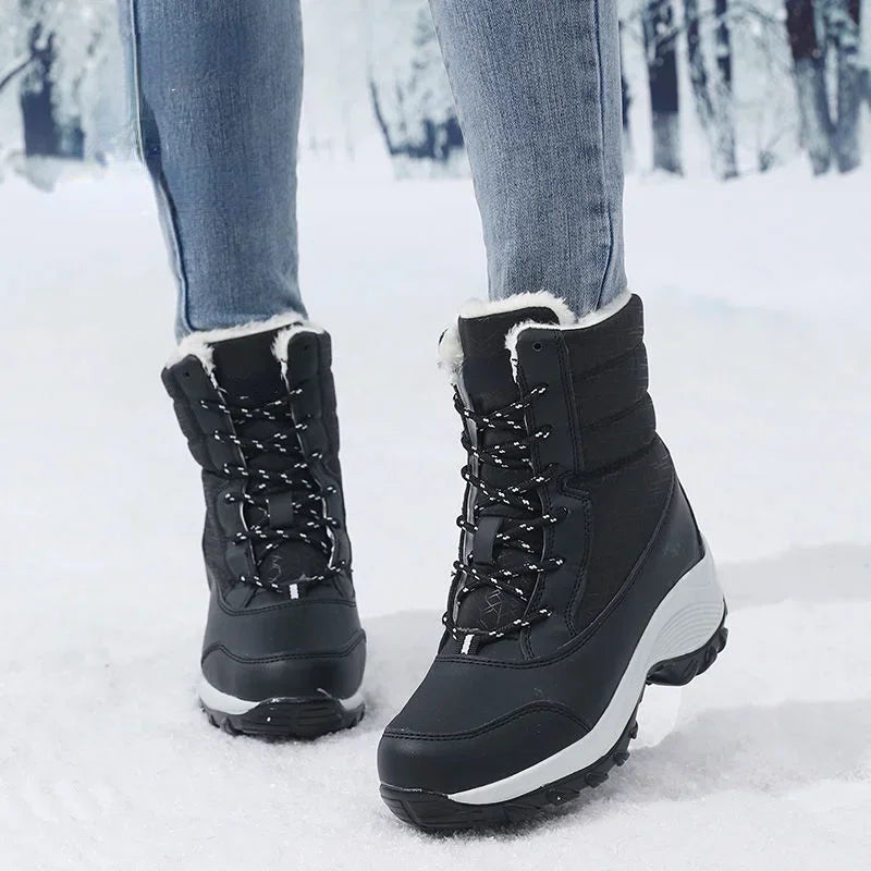 Botas de Invierno de Mujer con Forro Polar Impermeables para Nieve