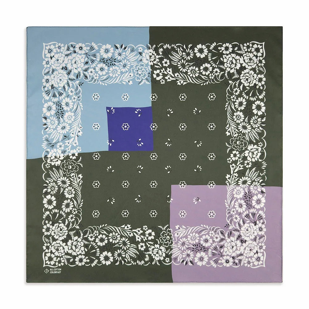 Bandana Cuadrada de Algodón con Estampado Hip Hop Skull Unisex