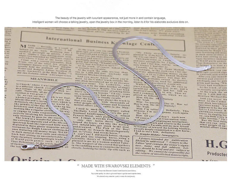 Snake Chain Platinum Plated Men`s Necklaces - High Trend Coture