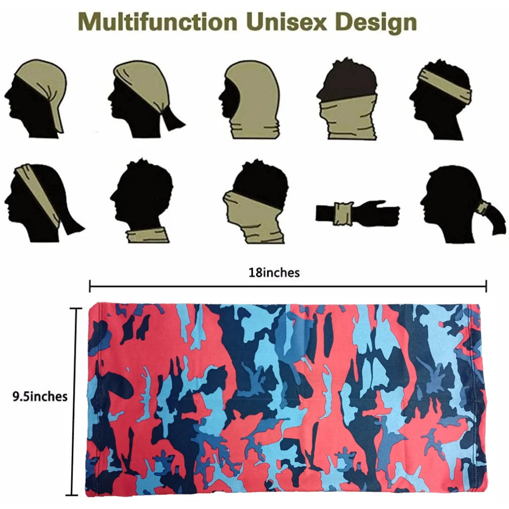 Bandana Multifuncional de Seda para Motociclismo y Actividades al Aire Libre