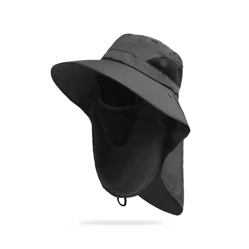 Sombrero Outdoor de Pesca para Hombre con Ala Ancha y Protección Solar UV