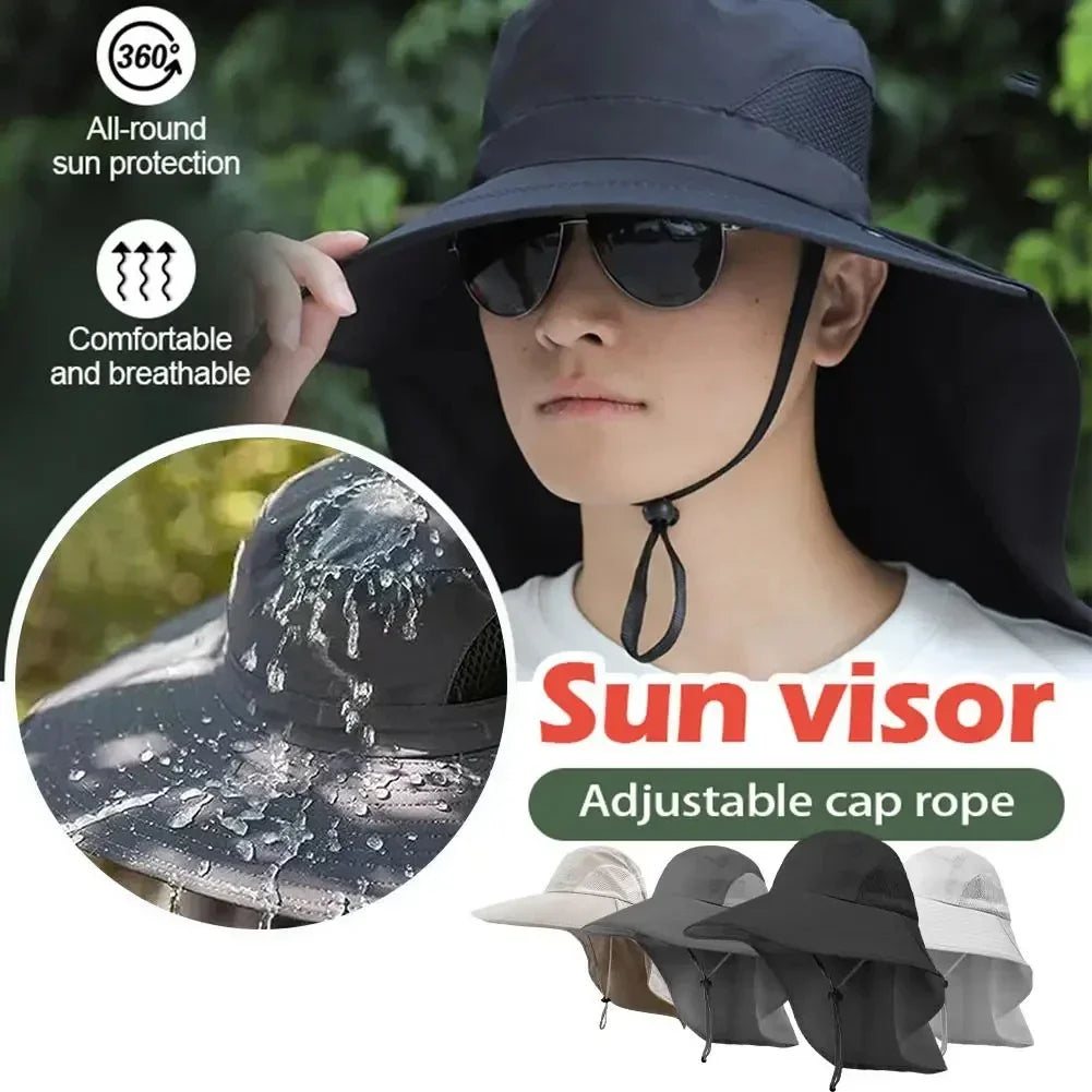 Sombrero de Ala Ancha Unisex con Flap y Protección Solar UPF 50+ | Outdoor