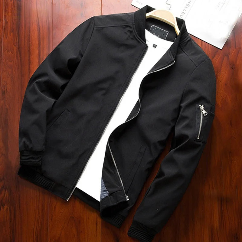 Chaqueta Bomber para Hombre Ligera Estilo Aviador