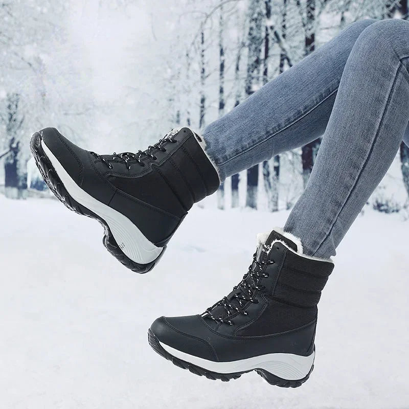 Botas de Invierno de Mujer con Forro Polar Impermeables para Nieve