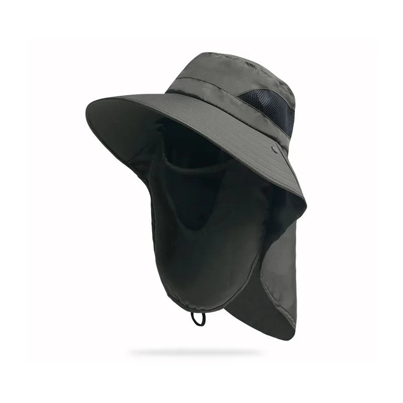 Sombrero Outdoor de Pesca para Hombre con Ala Ancha y Protección Solar UV