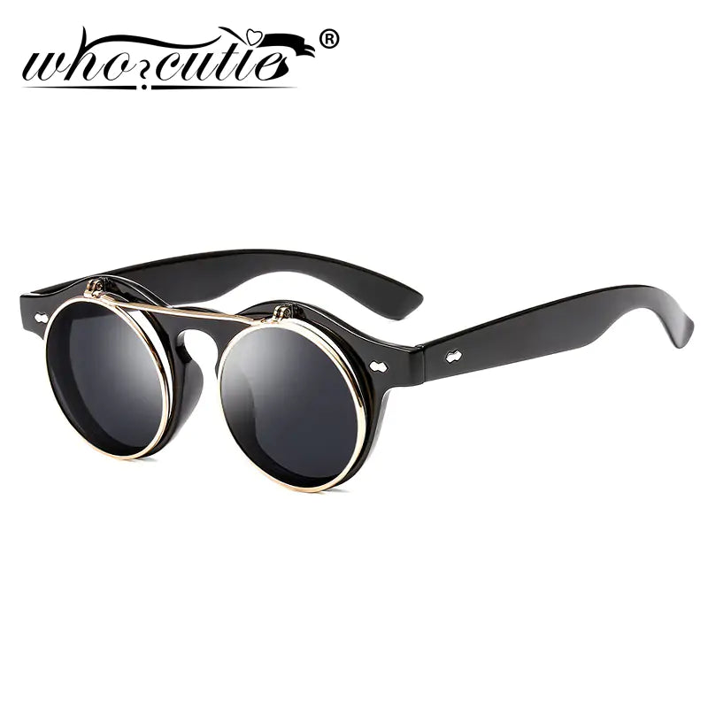 Round Flip Up Sunglasses - High Trend Coture
