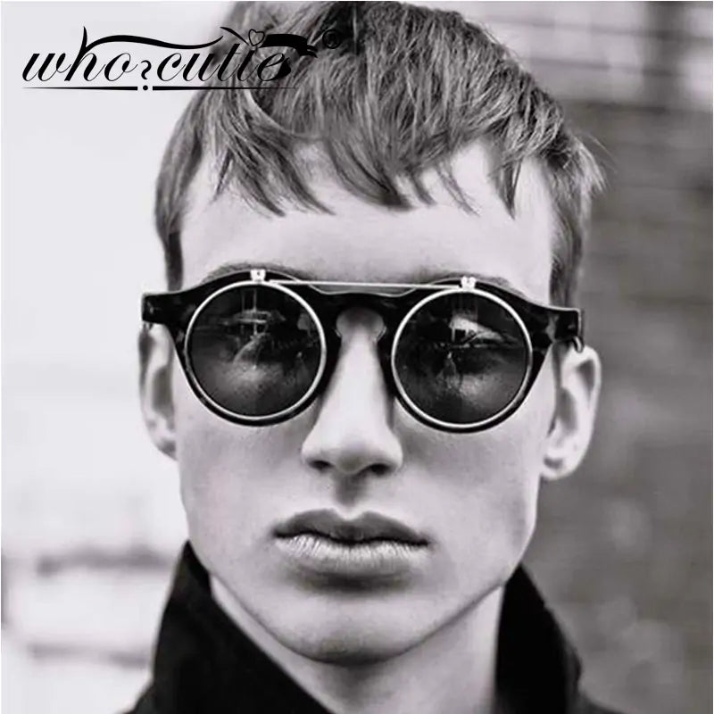 Round Flip Up Sunglasses - High Trend Coture