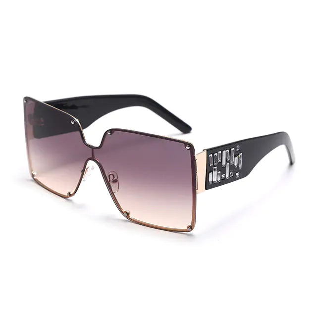 Oversized Rimless Sunglasses - High Trend Coture