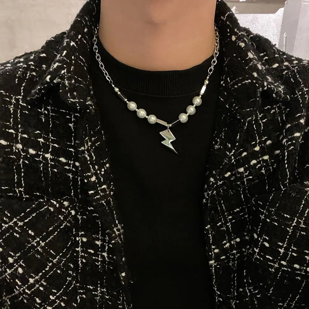 Stainless Steel Chain Pearl Necklace - High Trend Coture