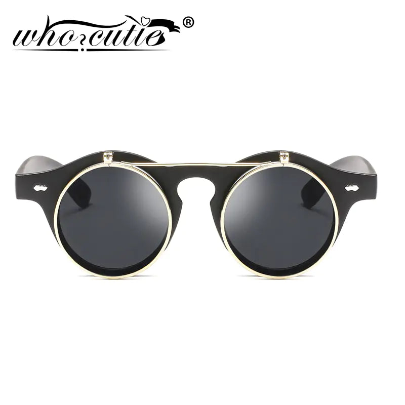 Round Flip Up Sunglasses - High Trend Coture