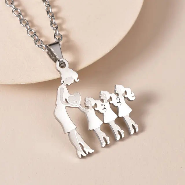 Family Silver Necklaces - High Trend Coture