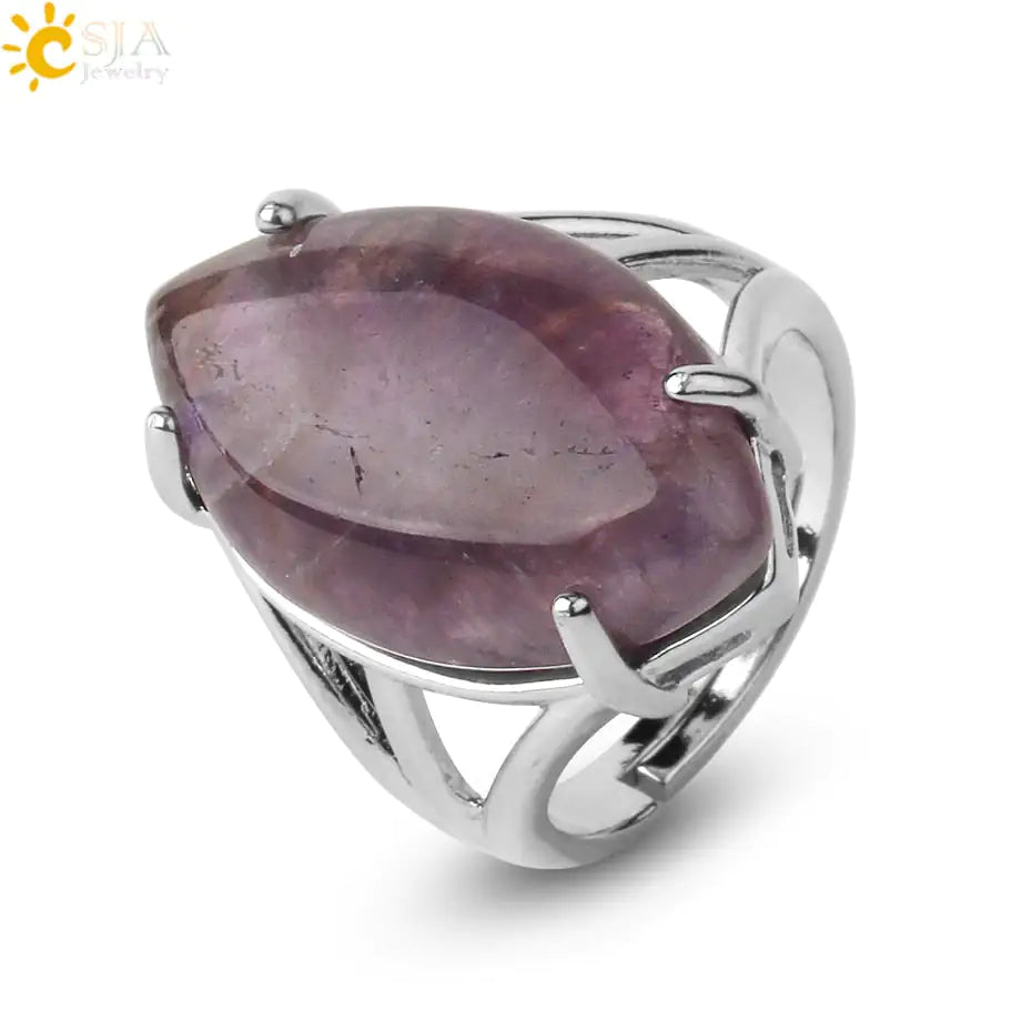 Natural Crystal Rings - High Trend Coture