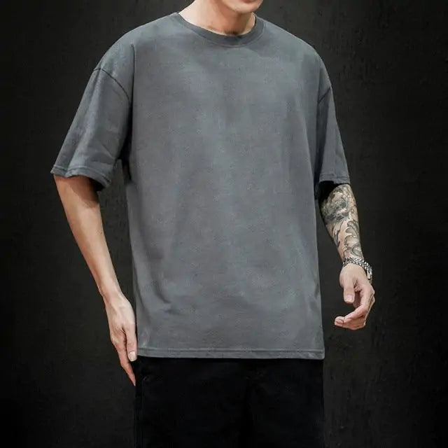 Camiseta Lisa de Hombre Oversize - High Trend Coture