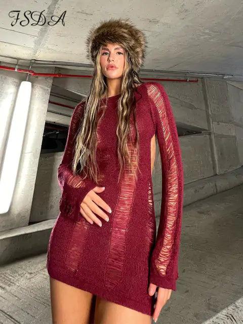 Vestido de Playa Tela Transparente y Espalda Descubierta - High Trend Coture