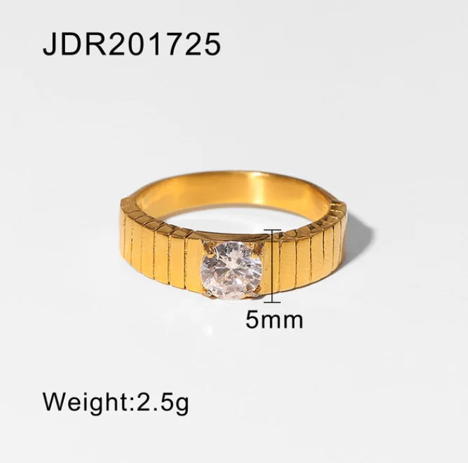 Stacking 18k Gold Rings - High Trend Coture