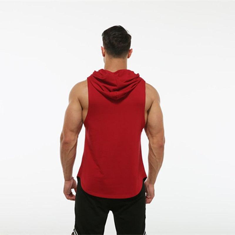 Camiseta Traspirable sin Mangas con Capucha Hombre - High Trend Coture