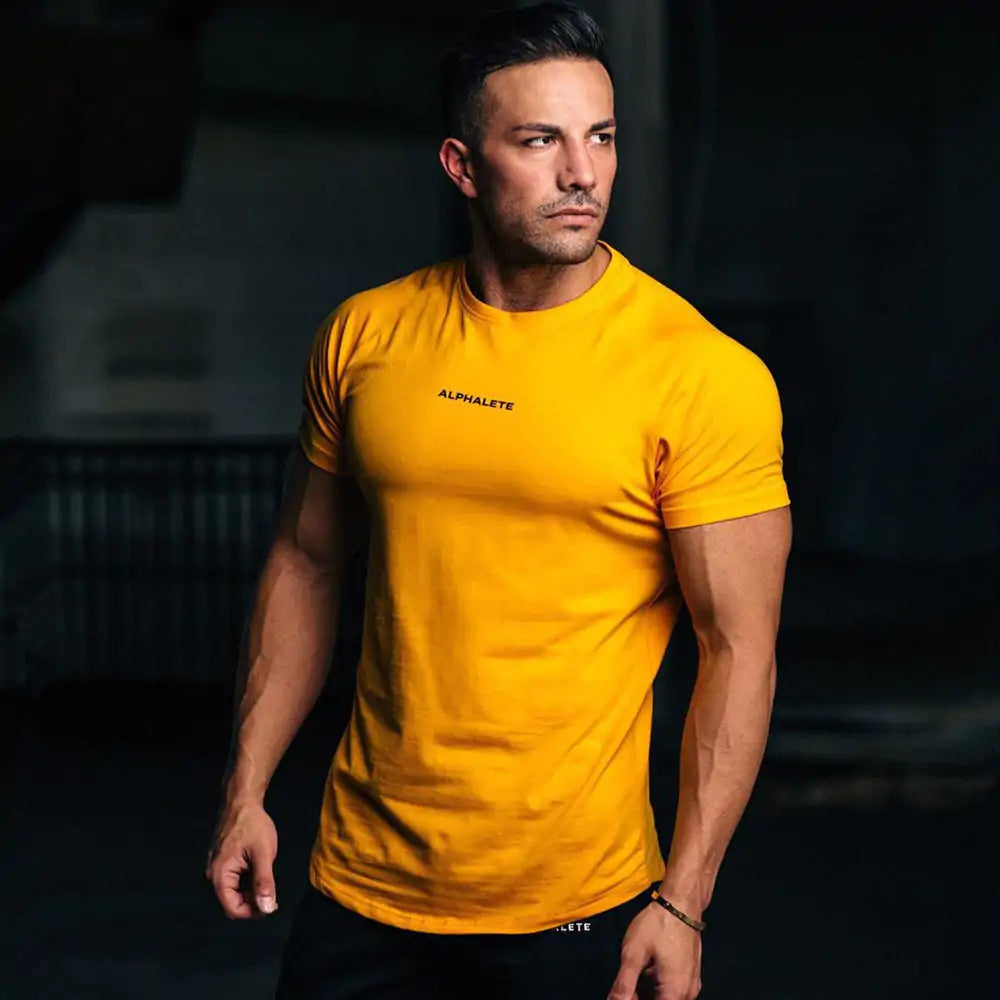 Camiseta Ajustada Hombre Gym y Fitness Transpirable y Elastica High Trend Coture