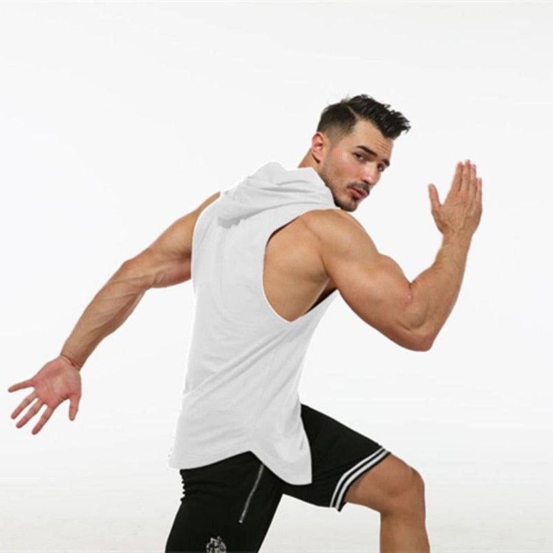 Camiseta Traspirable sin Mangas con Capucha Hombre - High Trend Coture