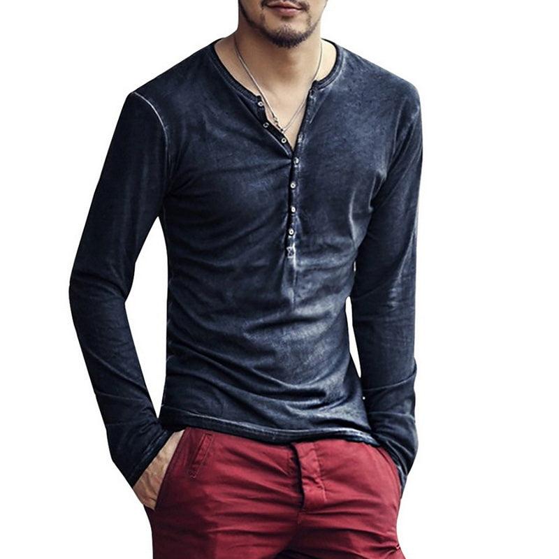 Camiseta Henley Hombre con Botones - High Trend Coture