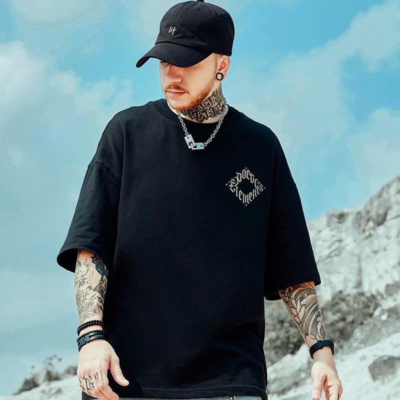 Camiseta Oversize Manga Corta con Estampado La Última Cena - High Trend Coture