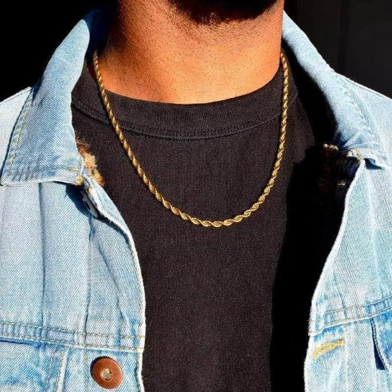 Twisted Rope Links Collar Necklace - High Trend Coture