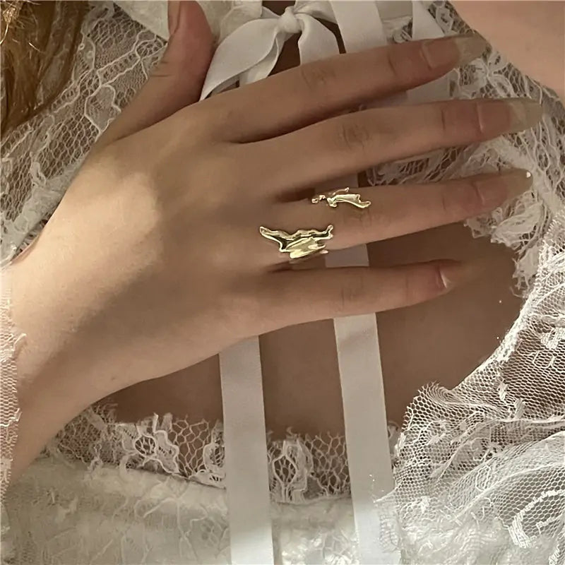 Flame Motif Plated Rings - High Trend Coture
