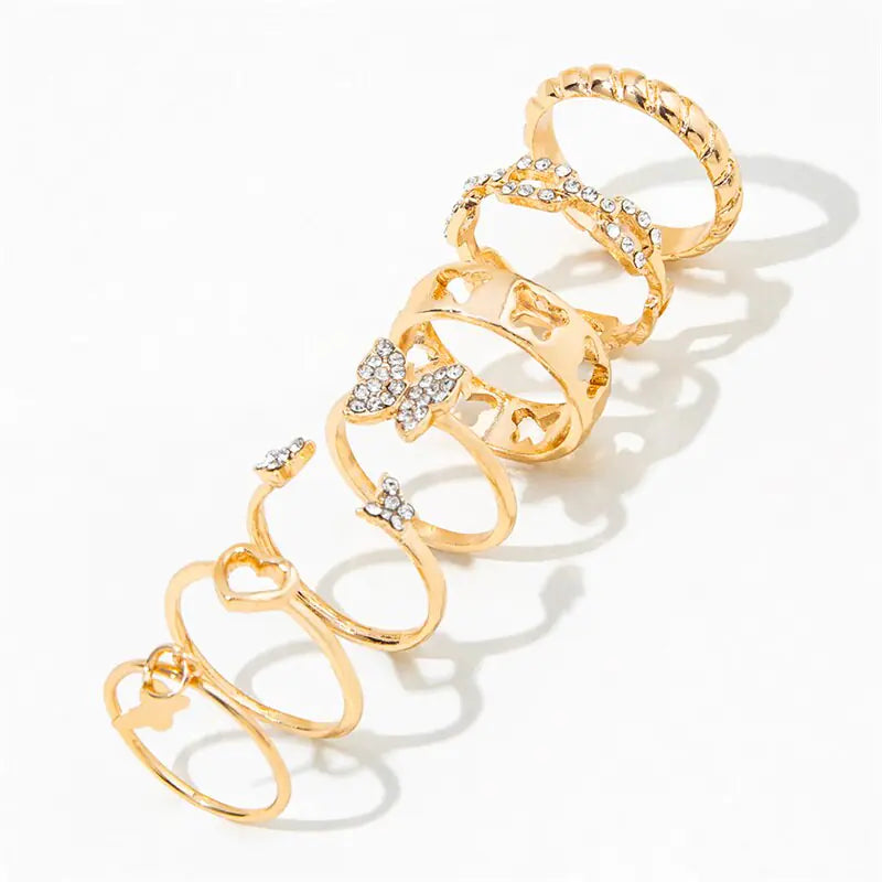 Geometric Infinity Rings Set - High Trend Coture