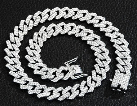 Gold Plated Iced Out Chain for Men and Women Cuban Chain Necklace - High Trend Coture