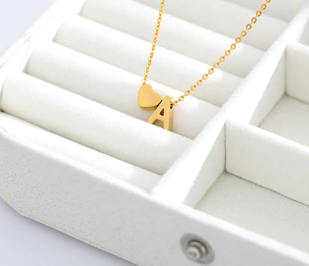 Letter Heart Initial Necklaces - High Trend Coture