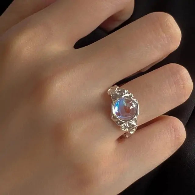 Crystal Love Heart Open Rings - High Trend Coture