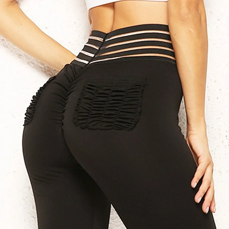 Leggings de Cintura Alta y Bolsillos Cargo Traseros - High Trend Coture